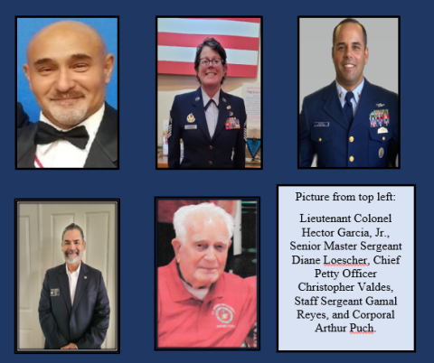2022 Congressional Veteran Commendation Recipients