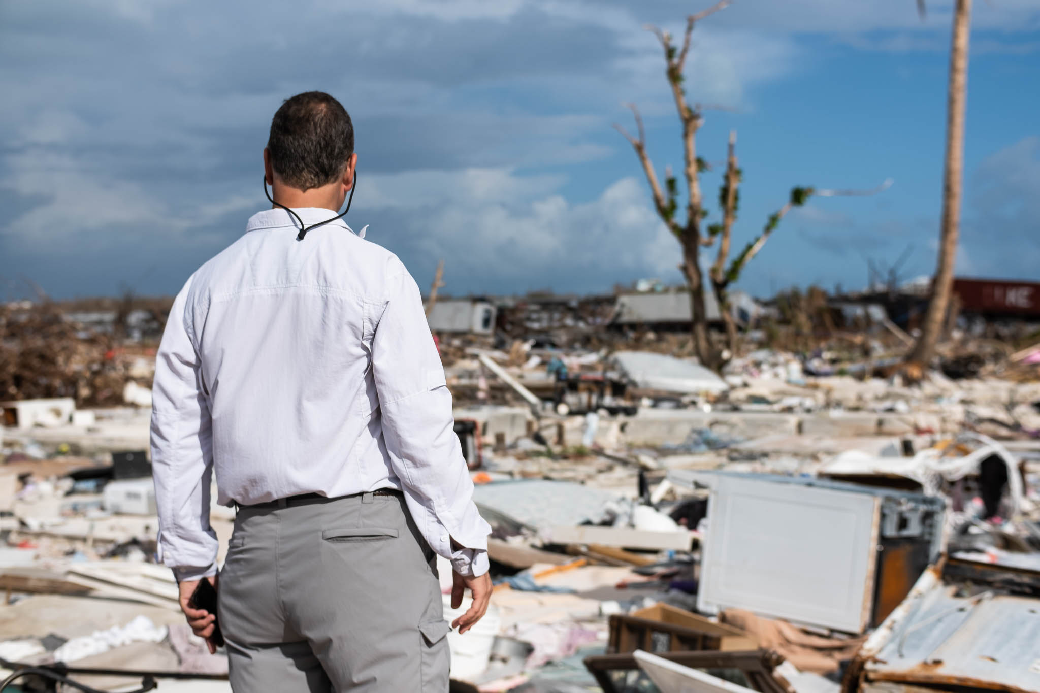 Congressman Diaz-Balart assess damage of Hurricane Dorian