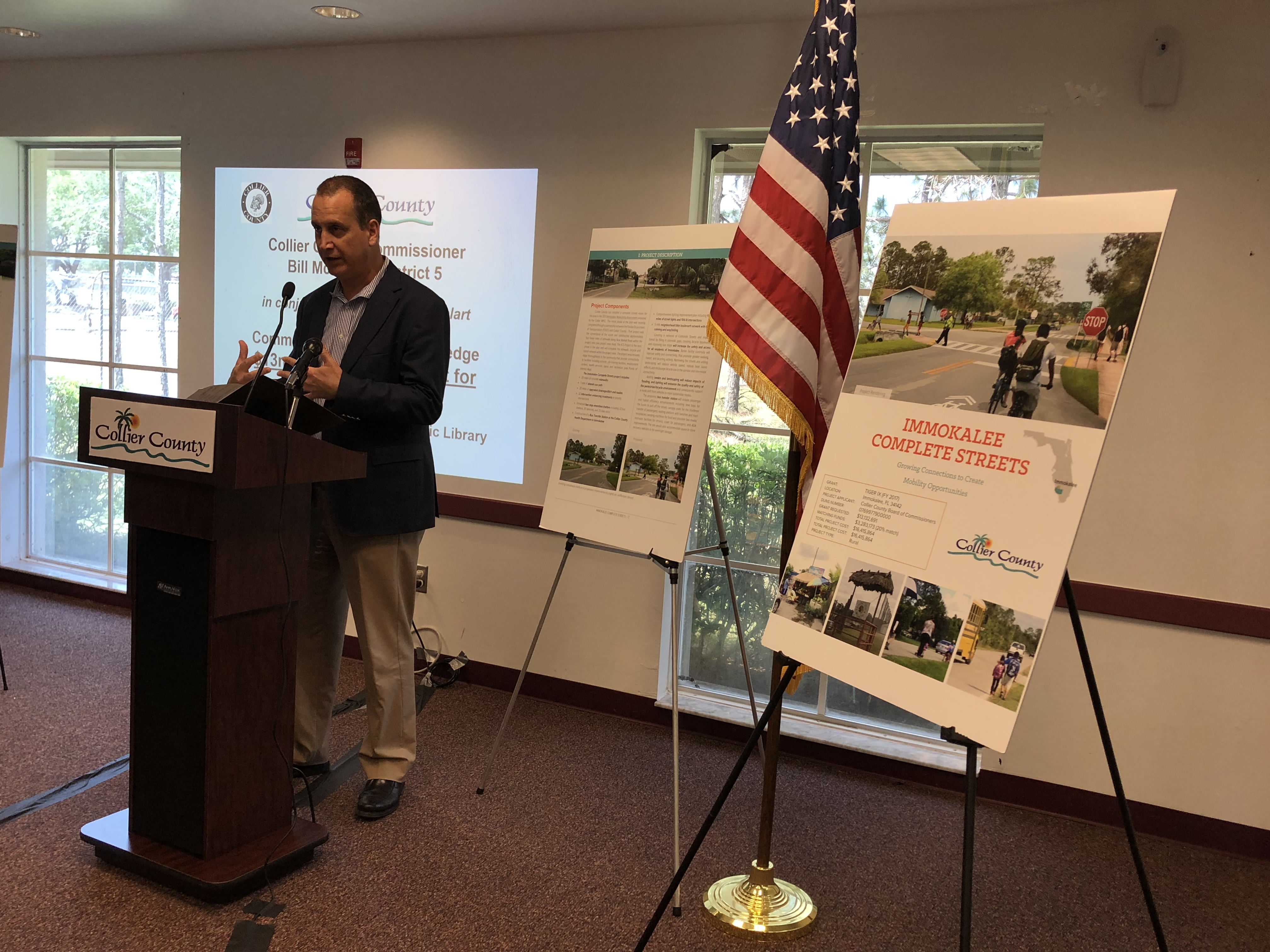 Congressman Diaz-Balart at podium