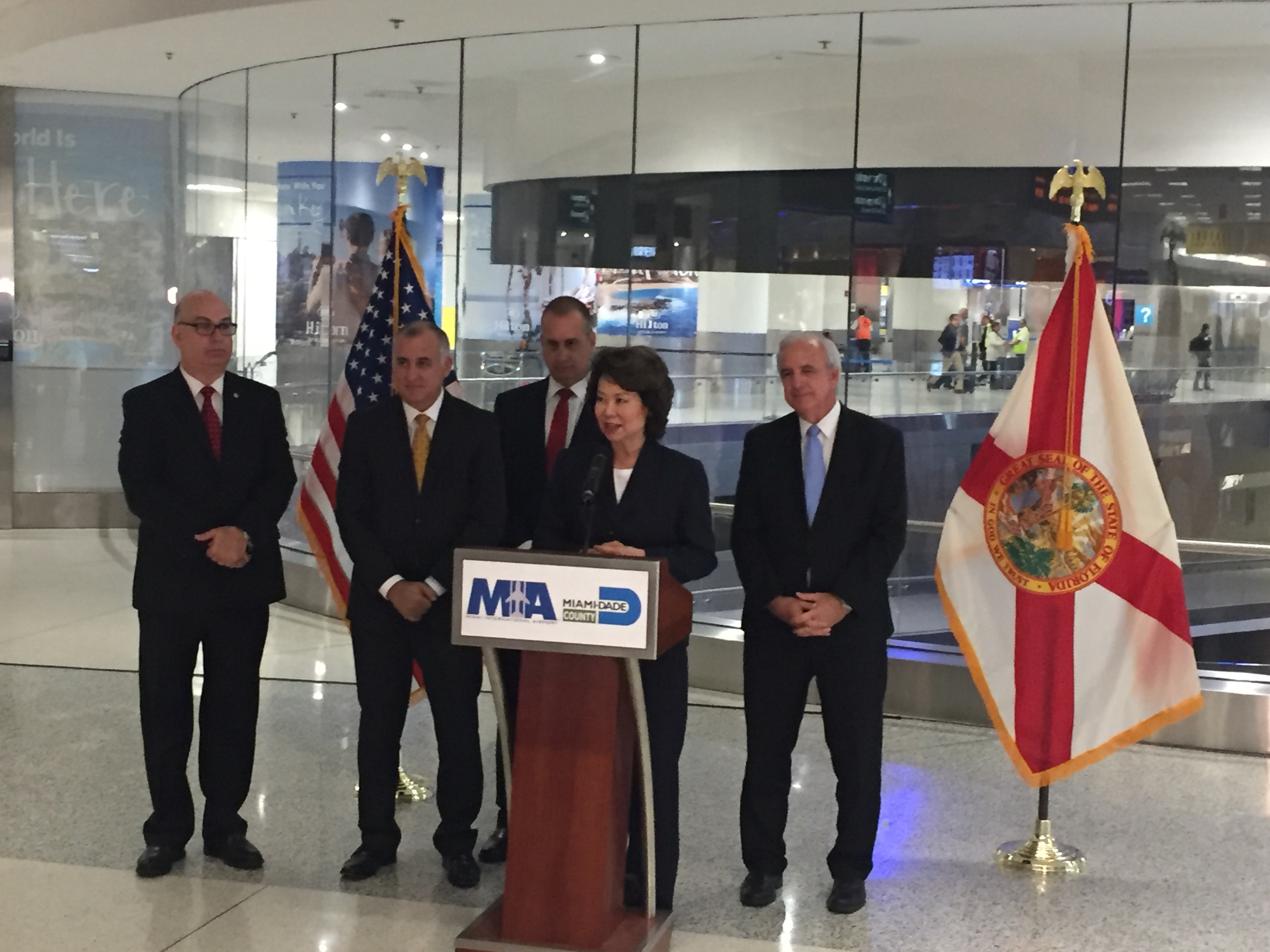 Congressman Diaz-Balart at podium