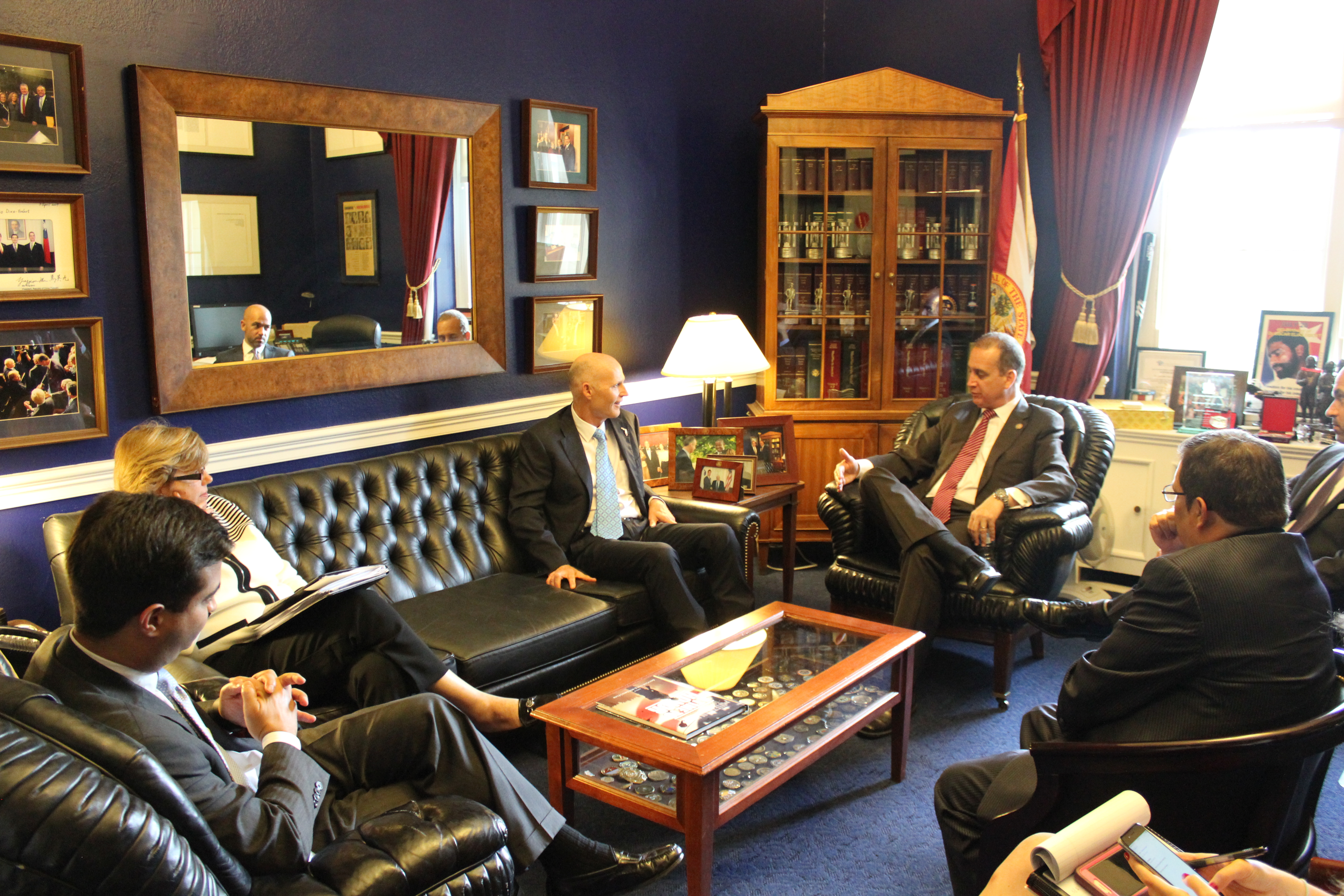 Congressman Diaz-Balart in a meeting