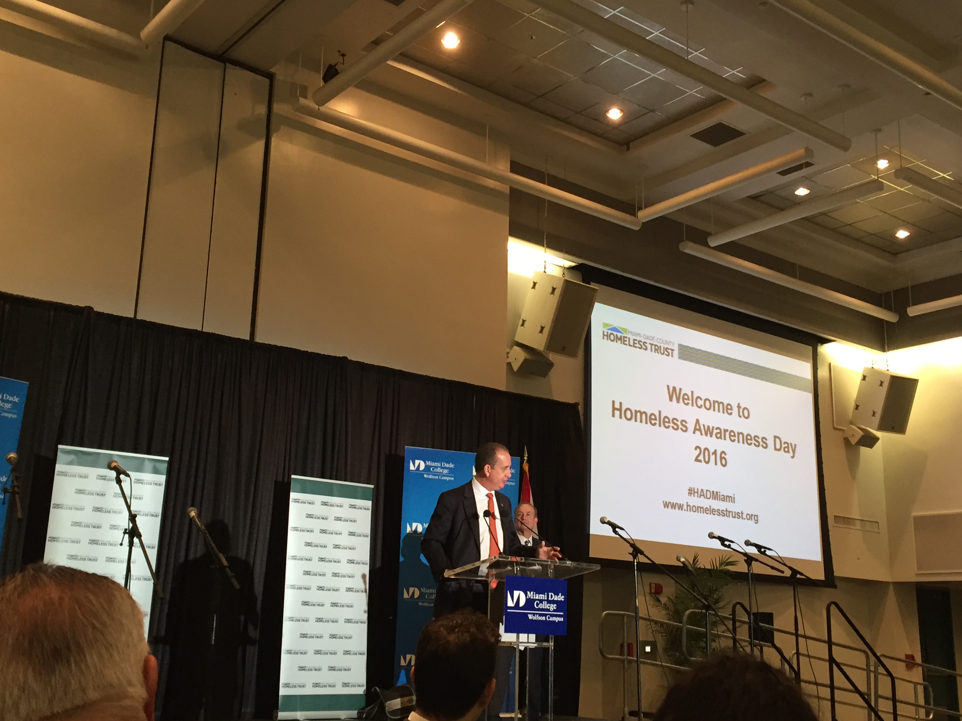 Congressman Diaz-Balart at podium