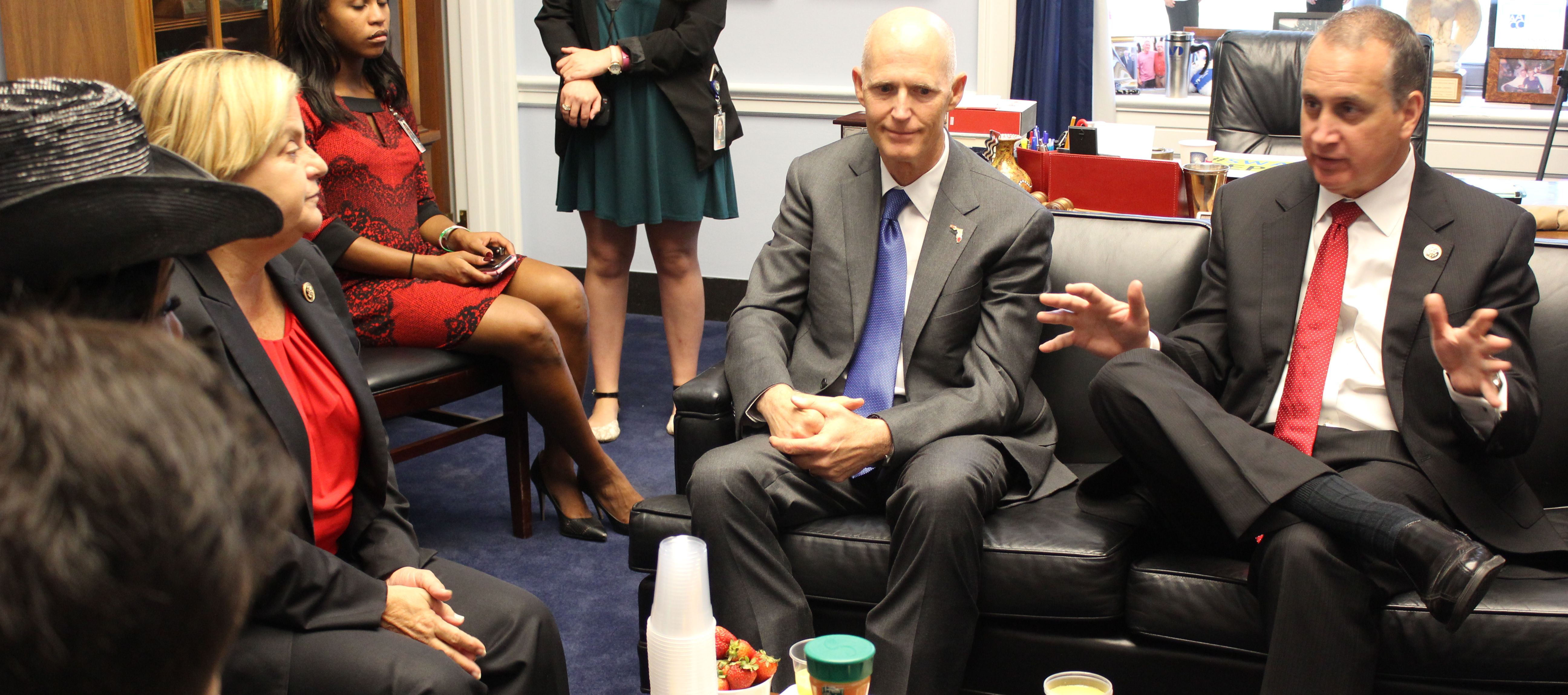 Congressman Diaz-Balart in a meeting