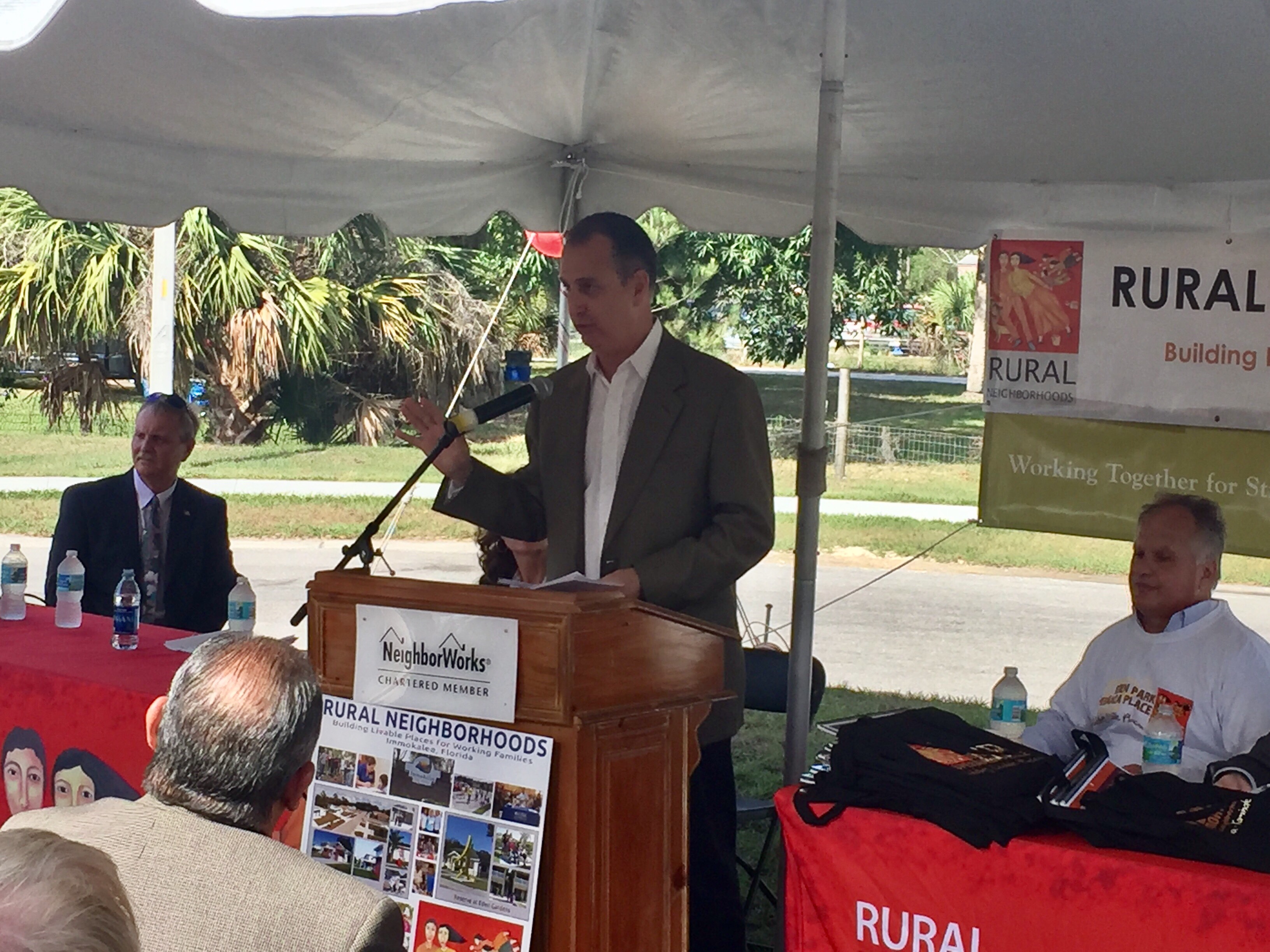 Congressman Diaz-Balart at podium