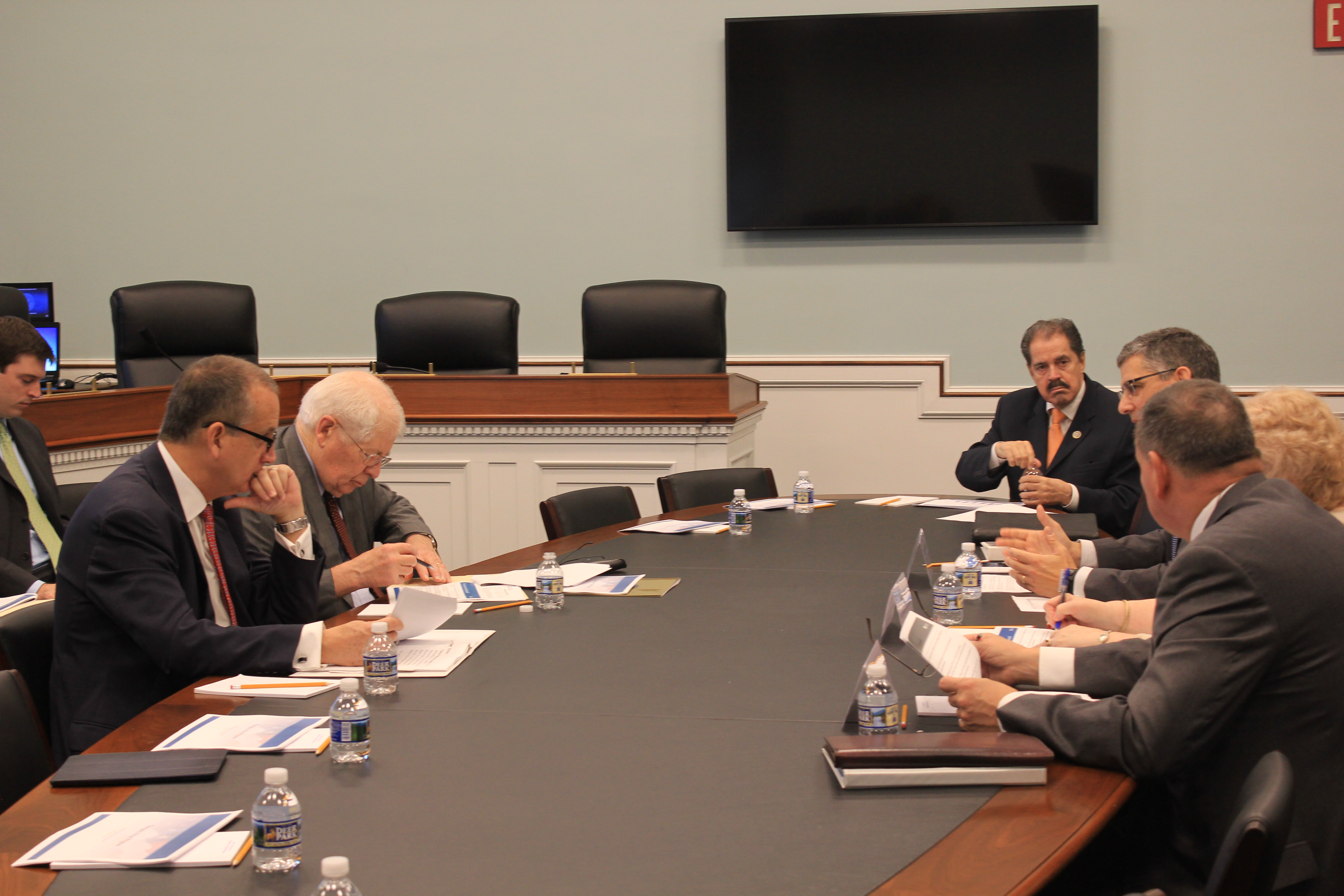 Congressman Diaz-Balart in a meeting