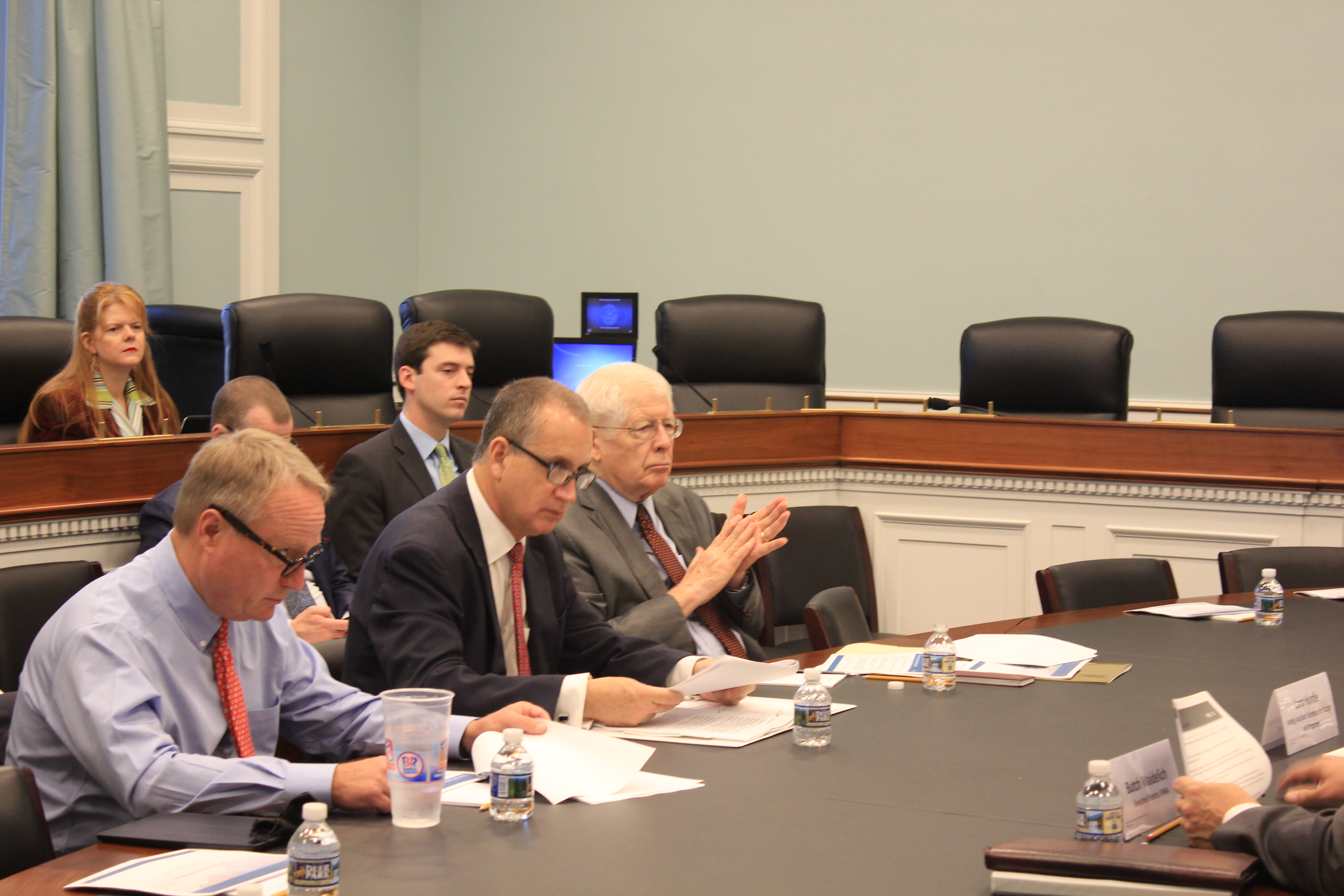 Congressman Diaz-Balart addressing the room