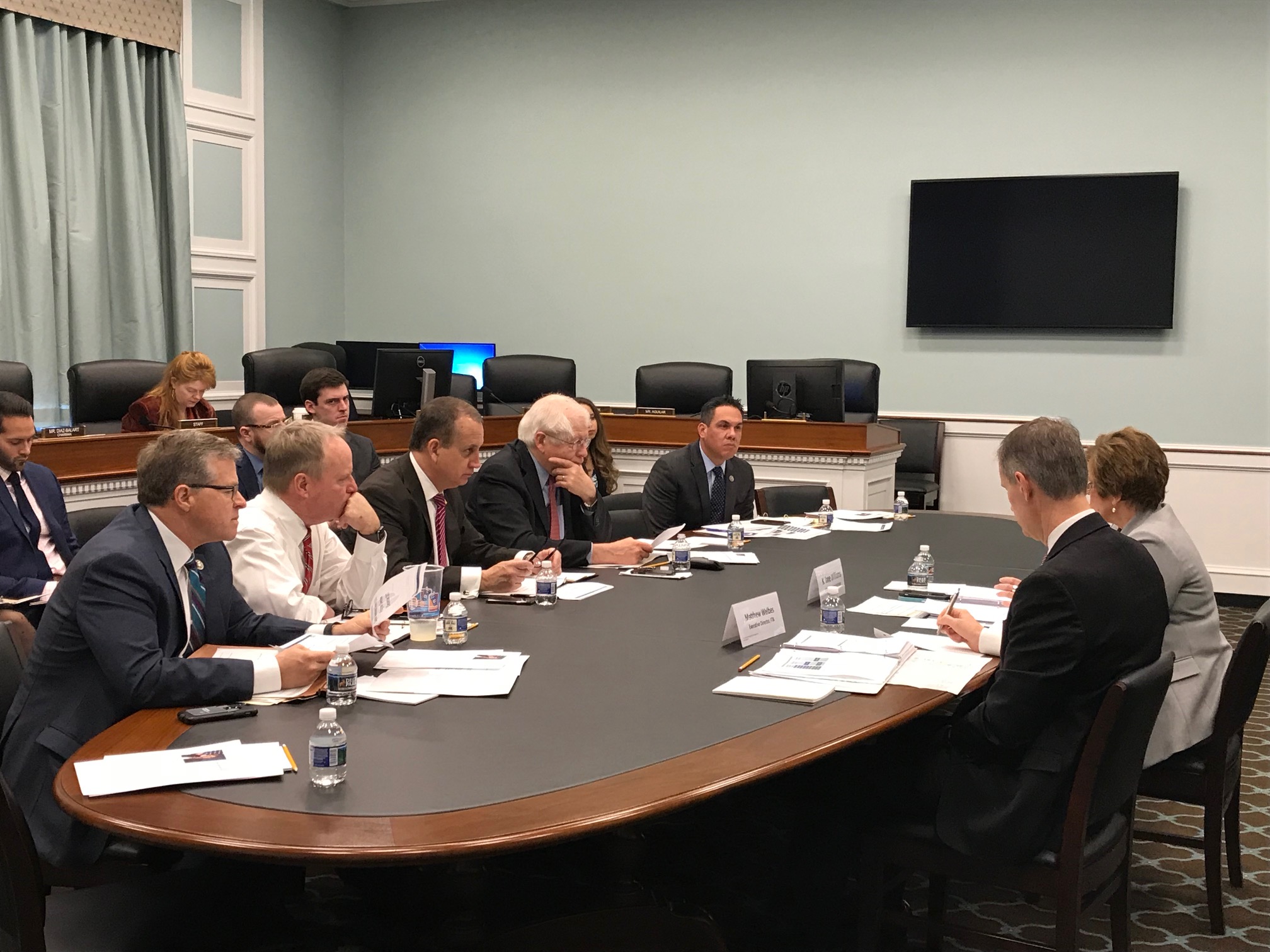 Congressman Diaz-Balart in a meeting