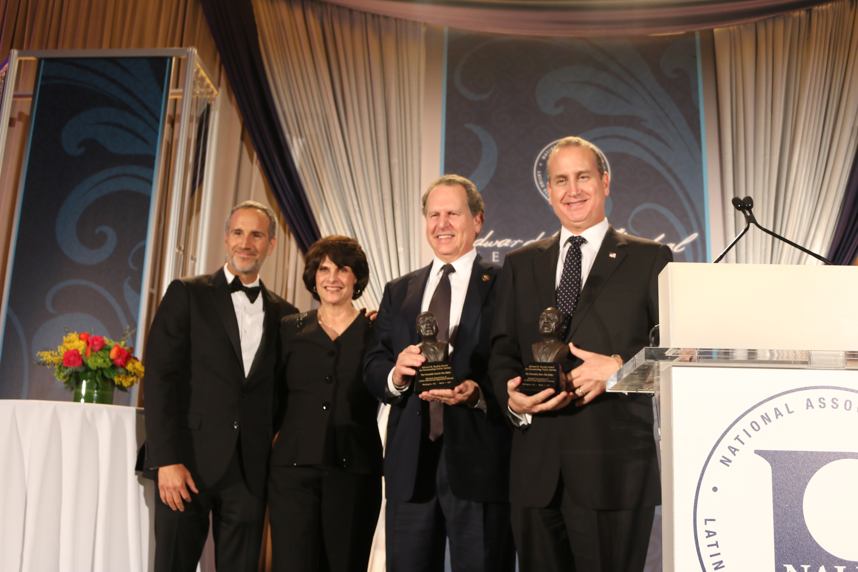 Congressman Diaz-Balart posing with others