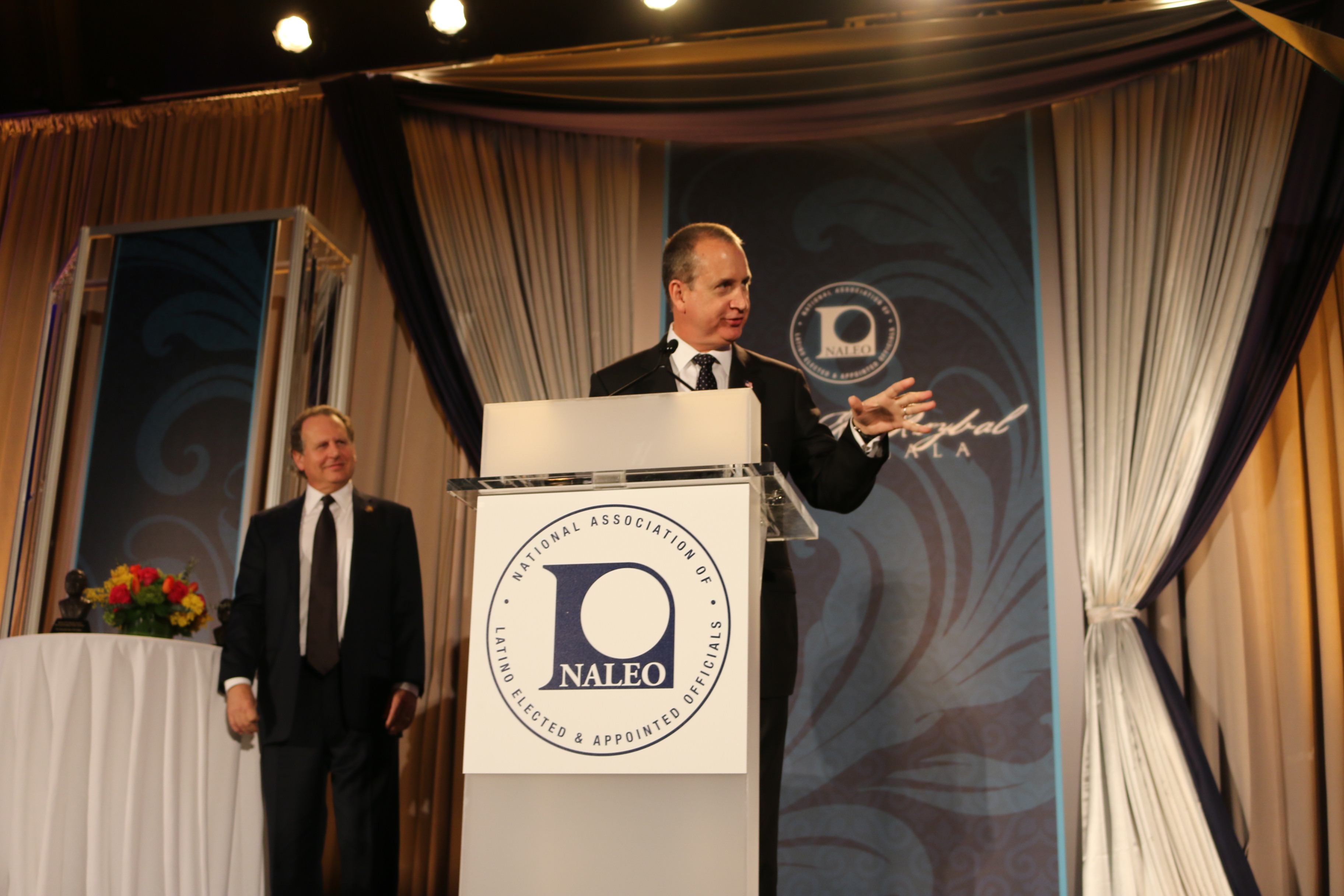 Congressman Diaz-Balart at podium