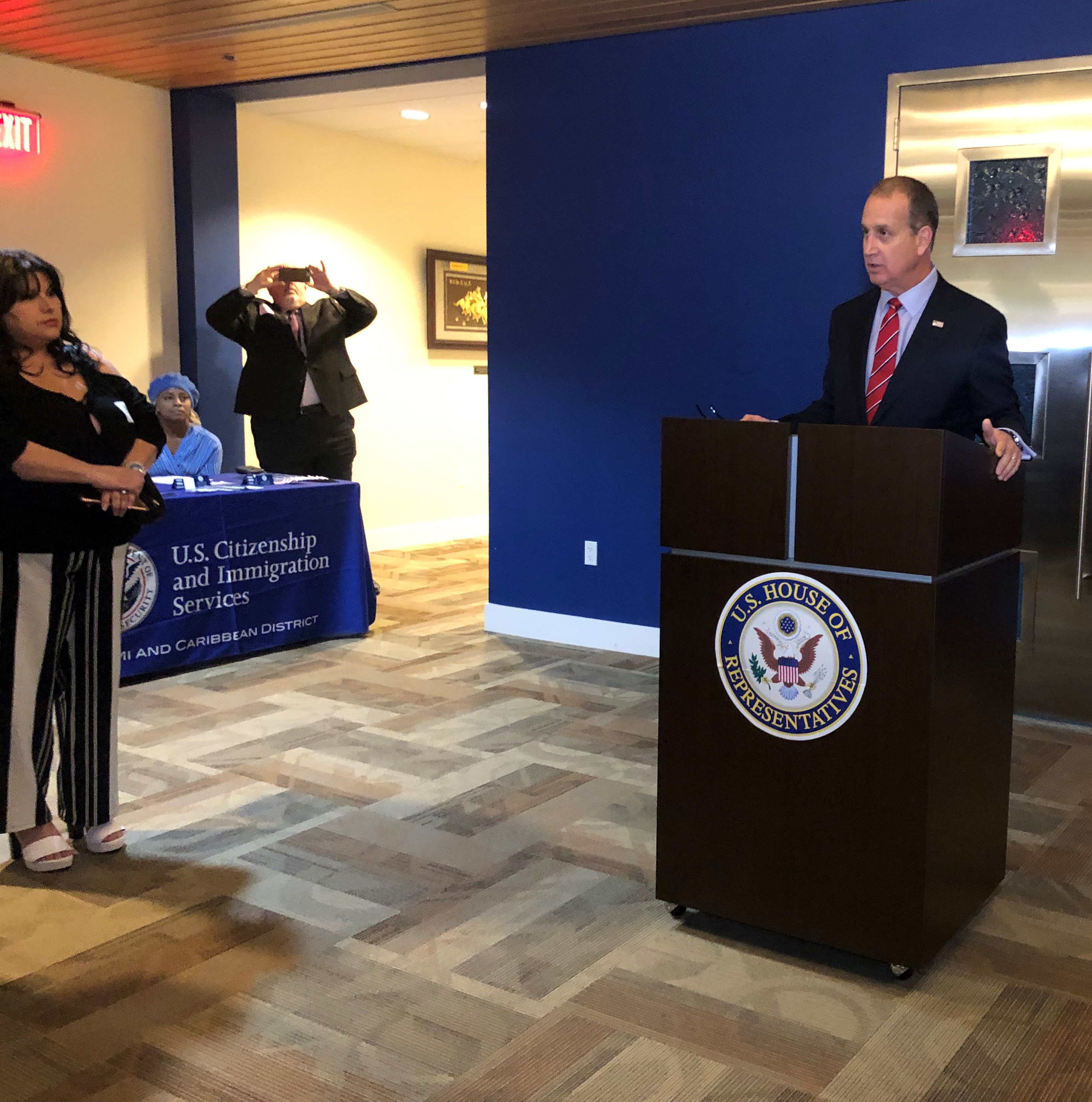 Rep. Diaz-Balart at podium