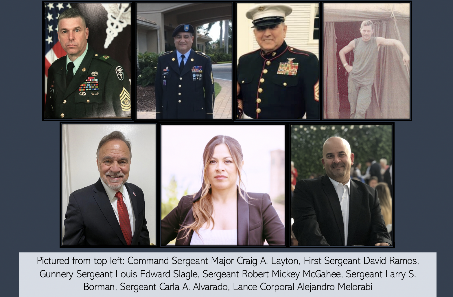 Photo collage military personnel