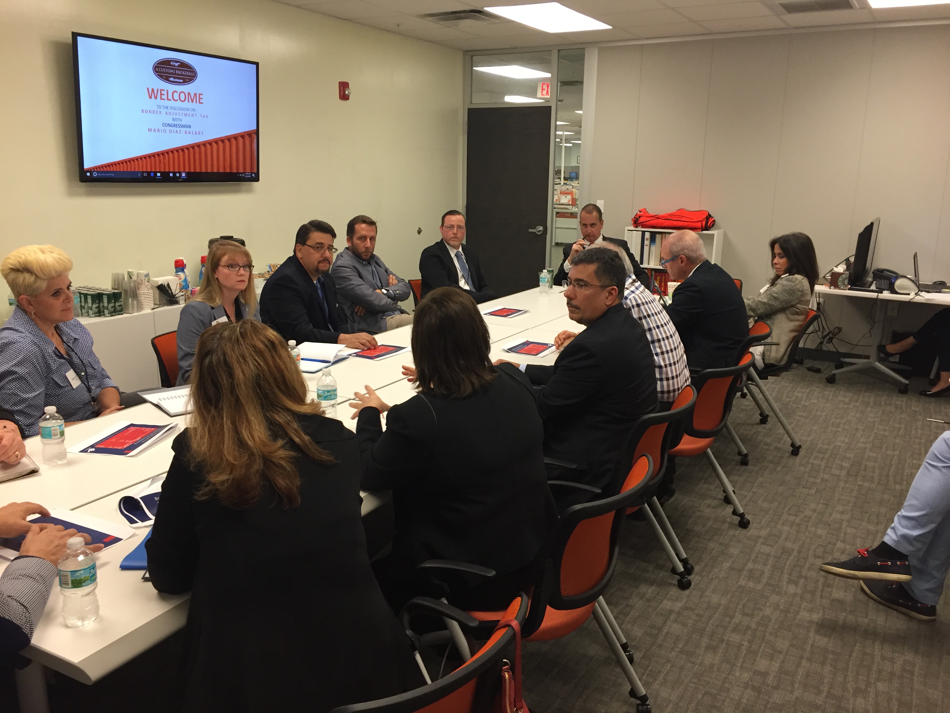 Congressman Diaz-Balart at a meeting